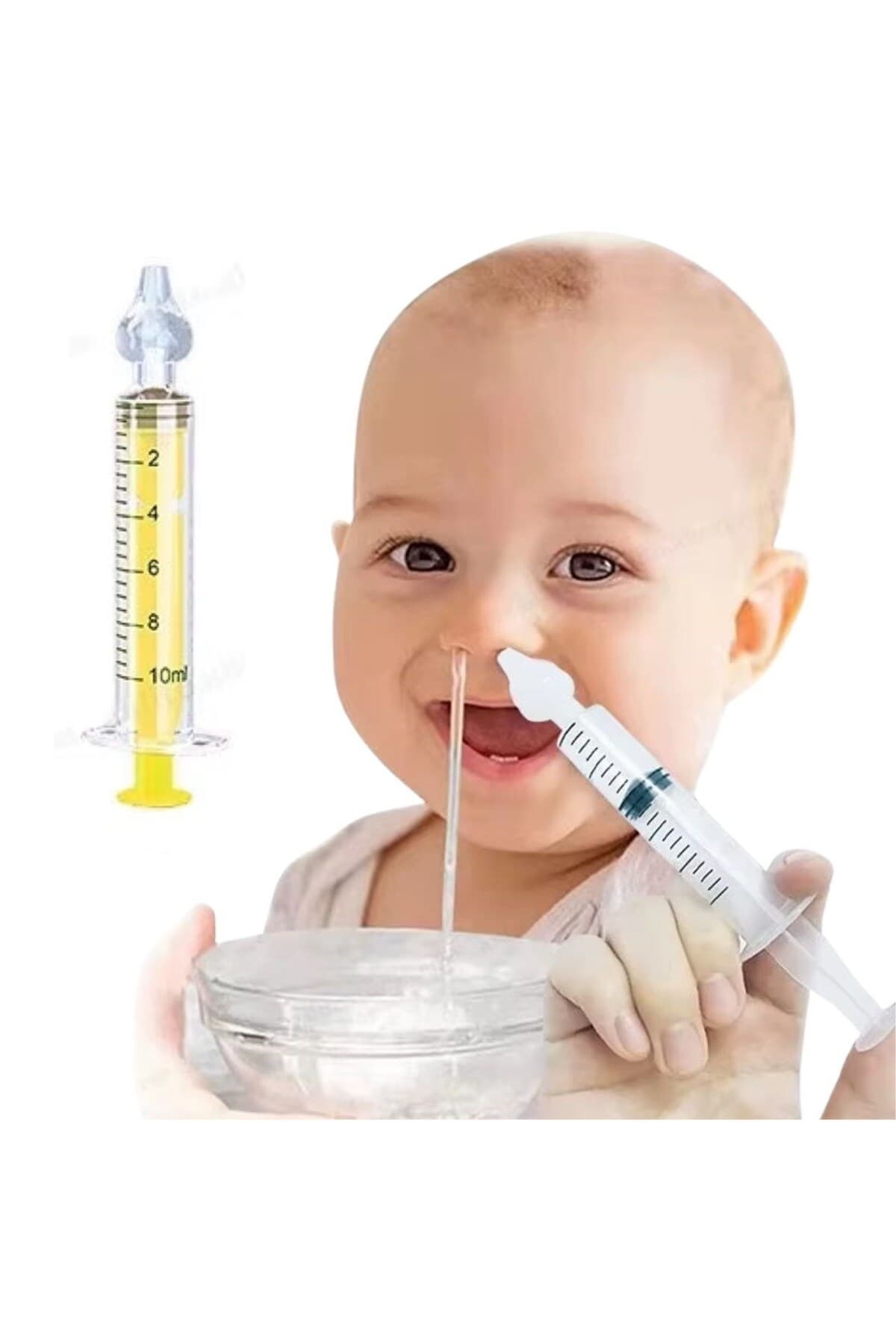 Profesyonel Bebek Burun Sulayıcı Seti BPA İçermeyen Bebek Burun Temizleyici